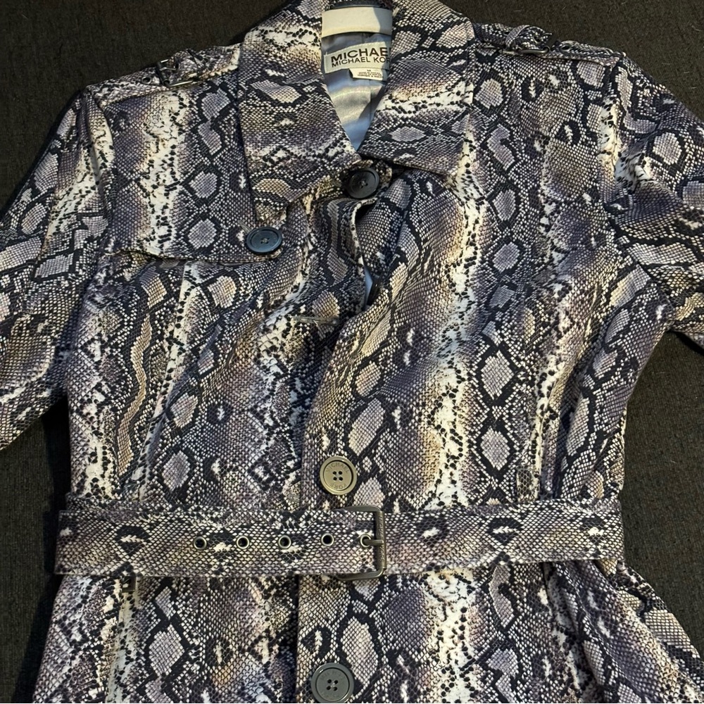 Michael Kors Women's Snake Print Jacket - Gray